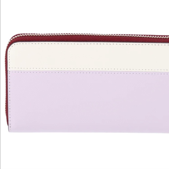 NWT NEW Kate Spade Madison Leather Large Continental Zip Wallet Lilac Moon KC509 - Picture 8 of 8